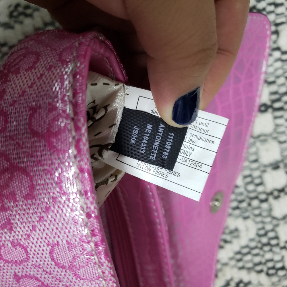 GUESS Pink Monogram Clutch - Picture 9 of 10